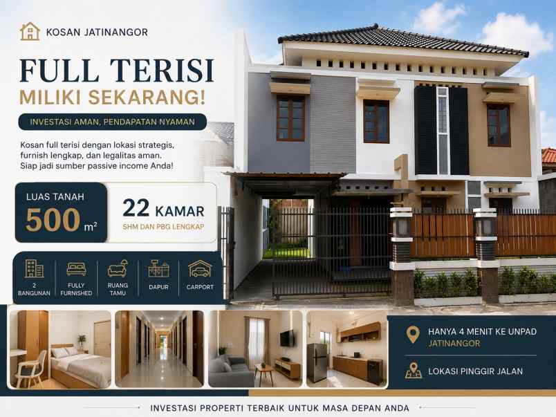 dijual kost jl cikuda