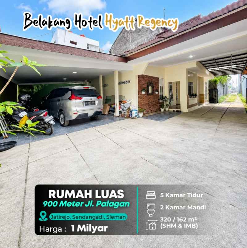 dijual rumah belakang hotel hyaat