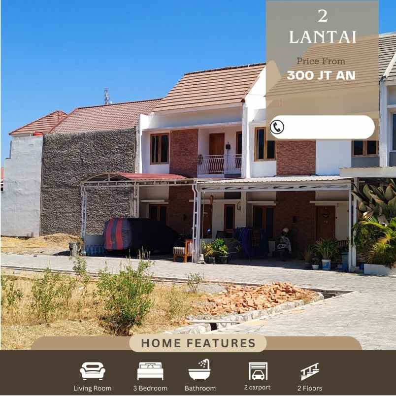 dijual rumah cantik modern dekat pondok pesantren