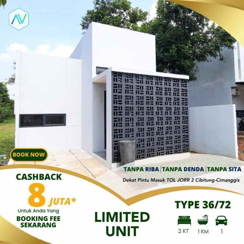 dijual rumah cileungsi jonggol kab bogor