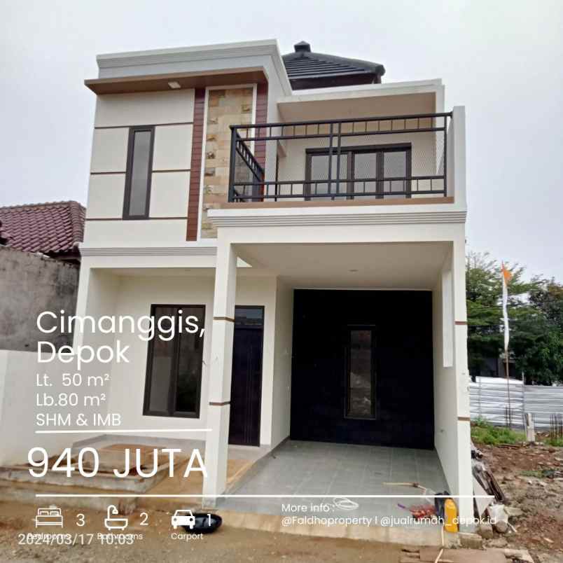 dijual rumah cimanggis depok