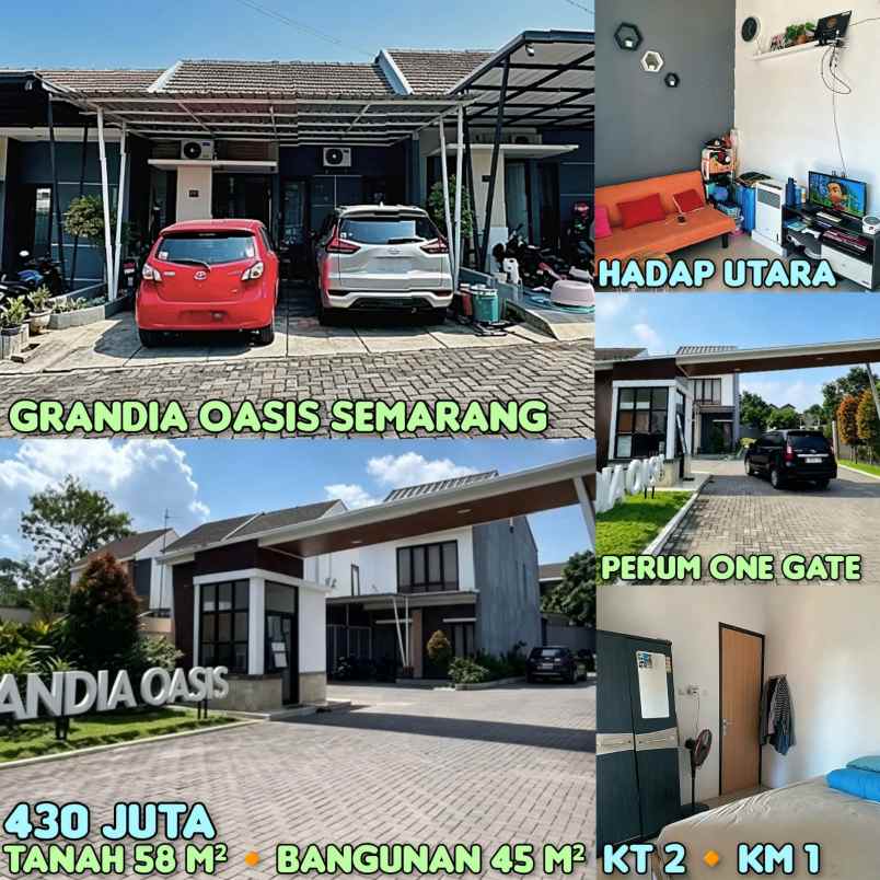 dijual rumah cluster grandia oasis meteseh