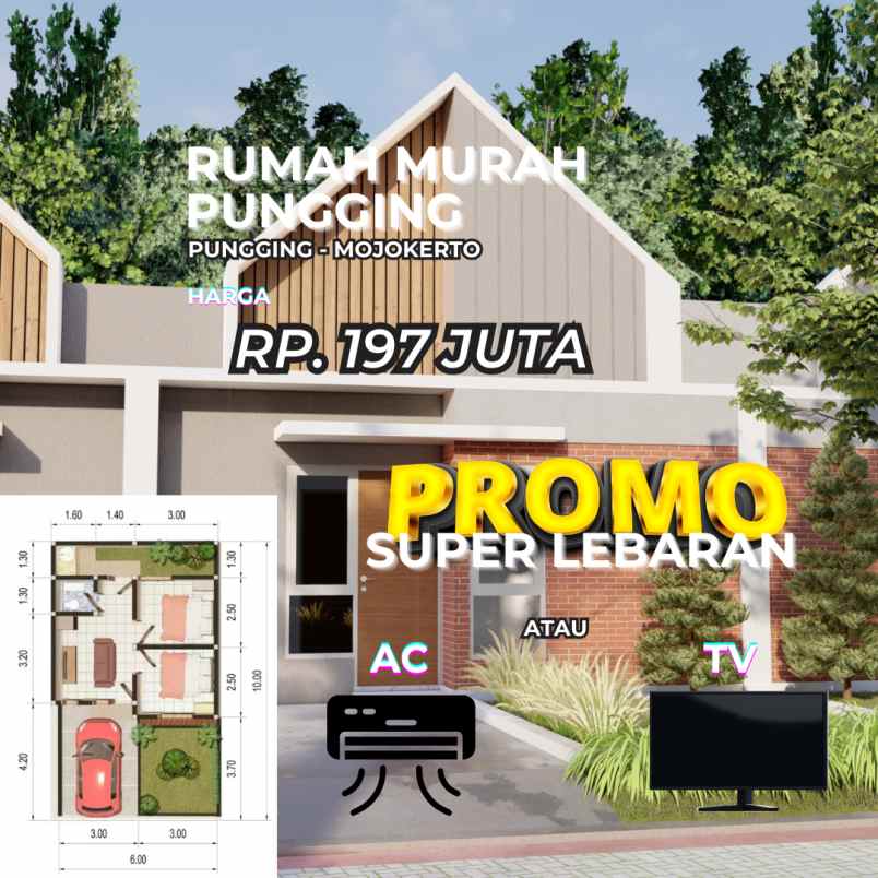 dijual rumah desa curahmojo pungging