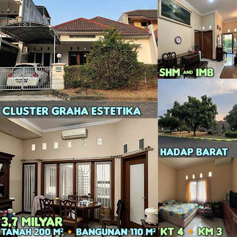 dijual rumah di graha estetika tembalang semarang