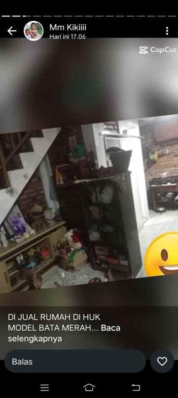 dijual rumah di jl jivit gang amid ujung rt 02 rw 03