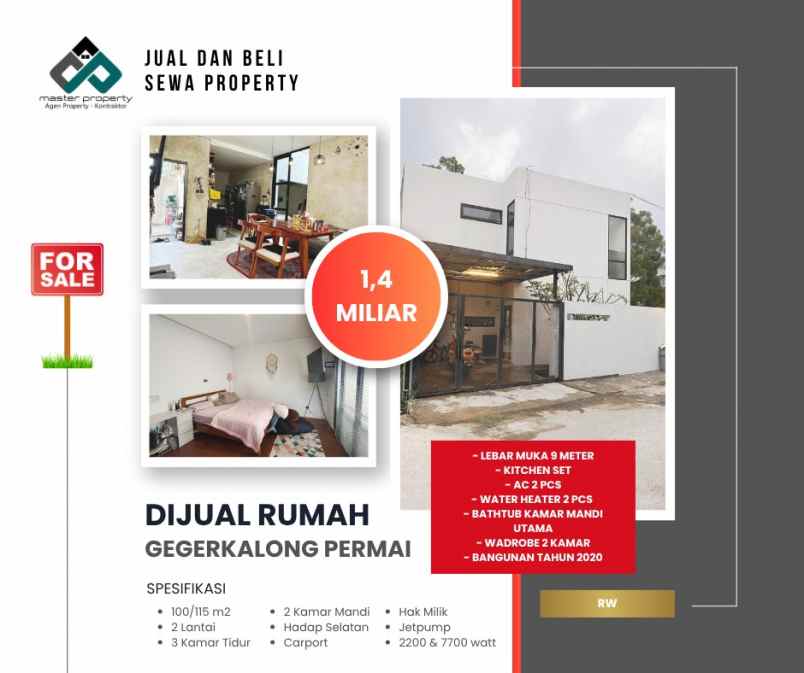 dijual rumah gegerkalong permai