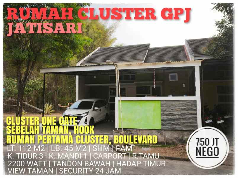 dijual rumah graha pesona jatisari bsb