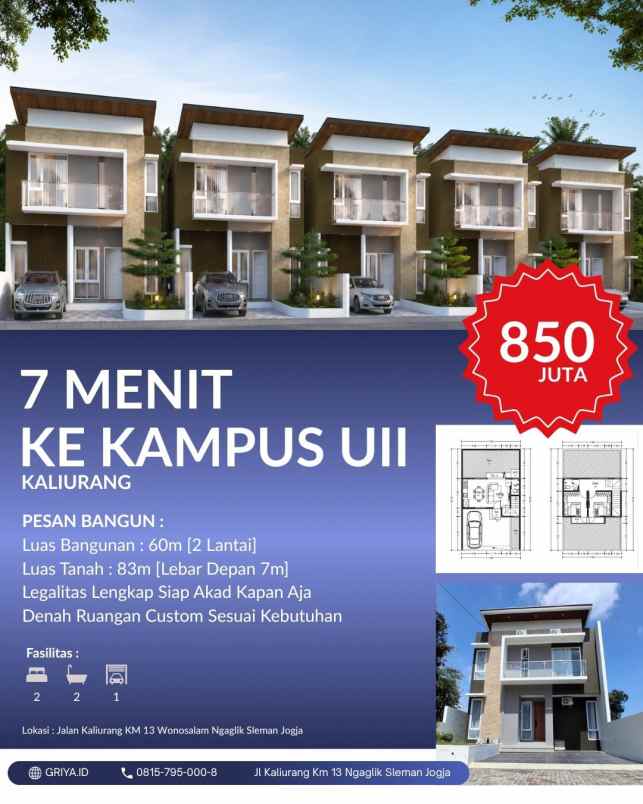 dijual rumah jalan kaliurang km 13