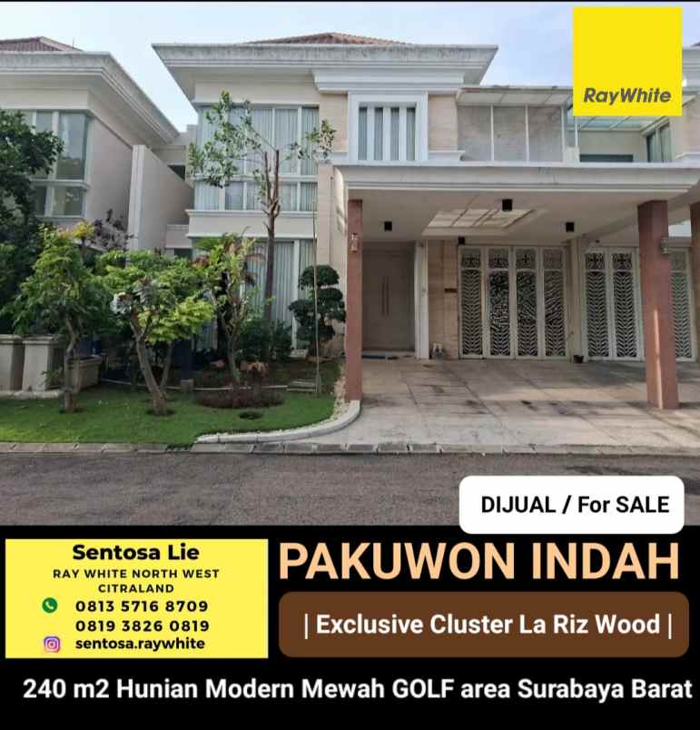 dijual rumah jalan pakuwon indah