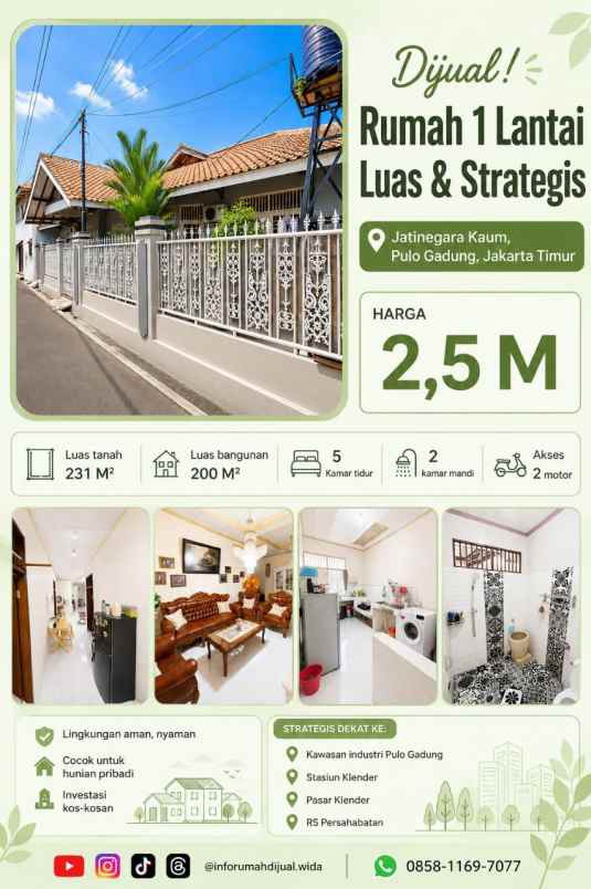 dijual rumah jatinegara kaum