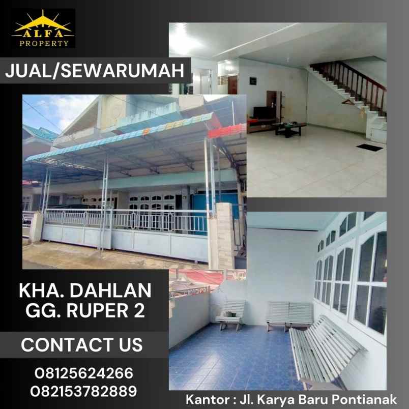 dijual rumah jl kha dahlan gg ruper 2