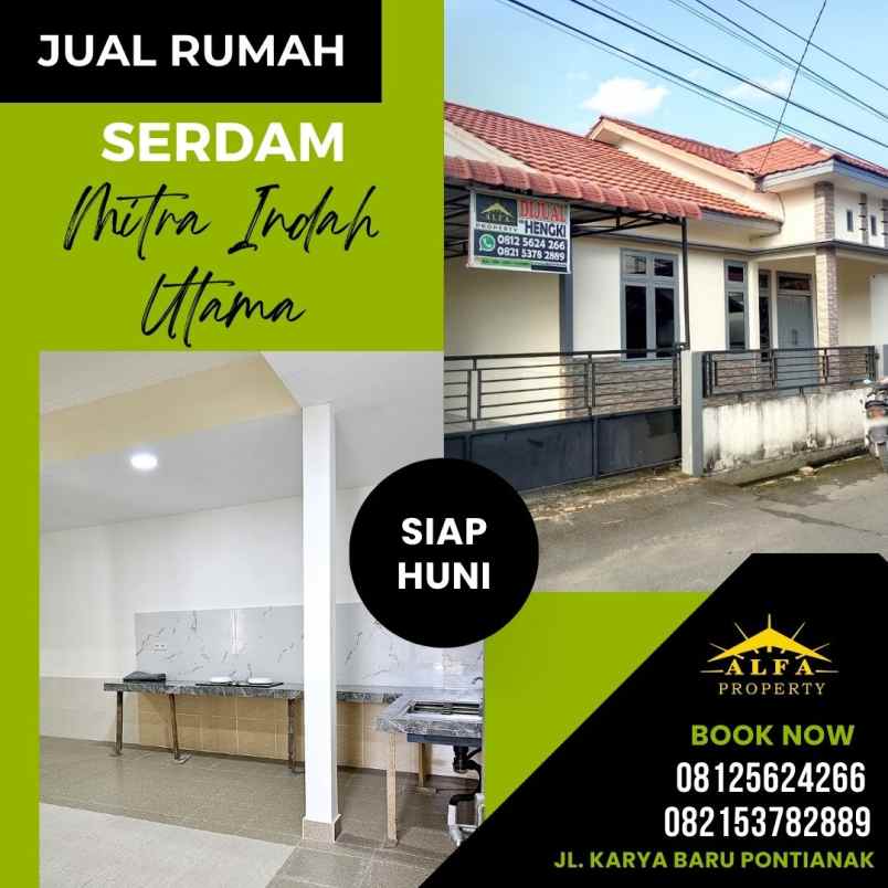 dijual rumah jl sungai raya dalam komp
