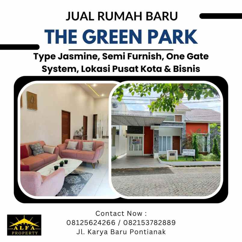 dijual rumah jl tekam komp the green park
