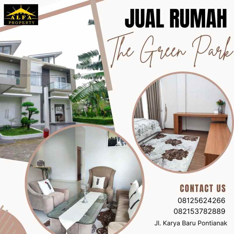 dijual rumah jl tekam komp the green park