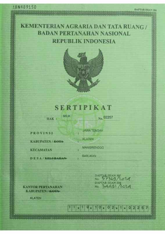 dijual rumah minimalis tropis shm ready