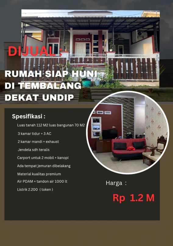dijual rumah permata tembalang