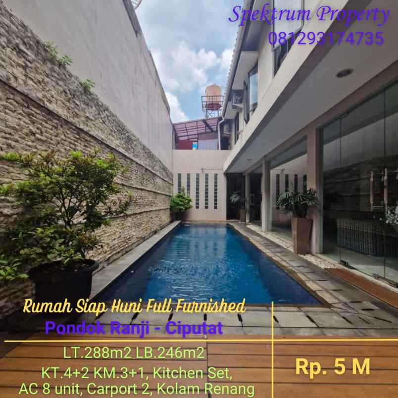 dijual rumah pondok ranji ciputat