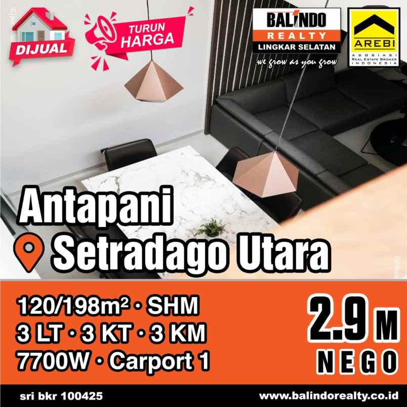 dijual rumah setradago utara