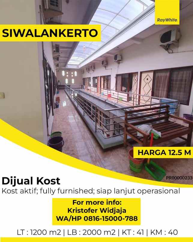 dijual rumah siwalankerto surabaya