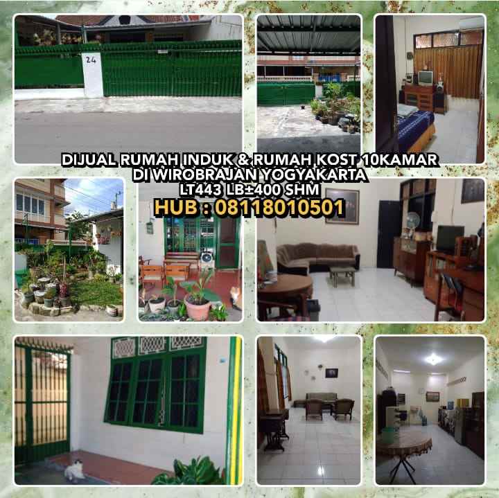 Dijual Rumah Induk Rumah Kost 10kt Di Wirobrajan Yogyakarta Lt443