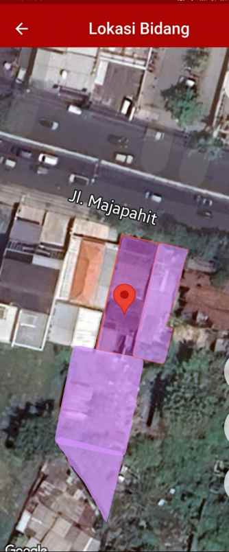 dijual tanah jalan majapahit