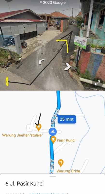 dijual tanah jalan pasir kunci rt01 11