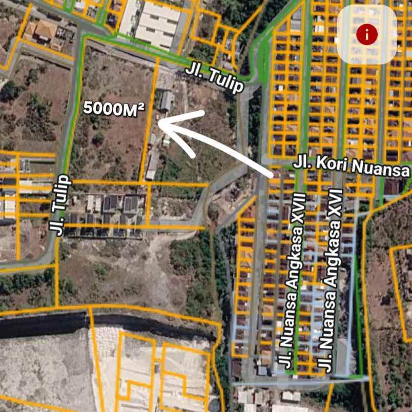 dijual tanah jl tulip ungasan