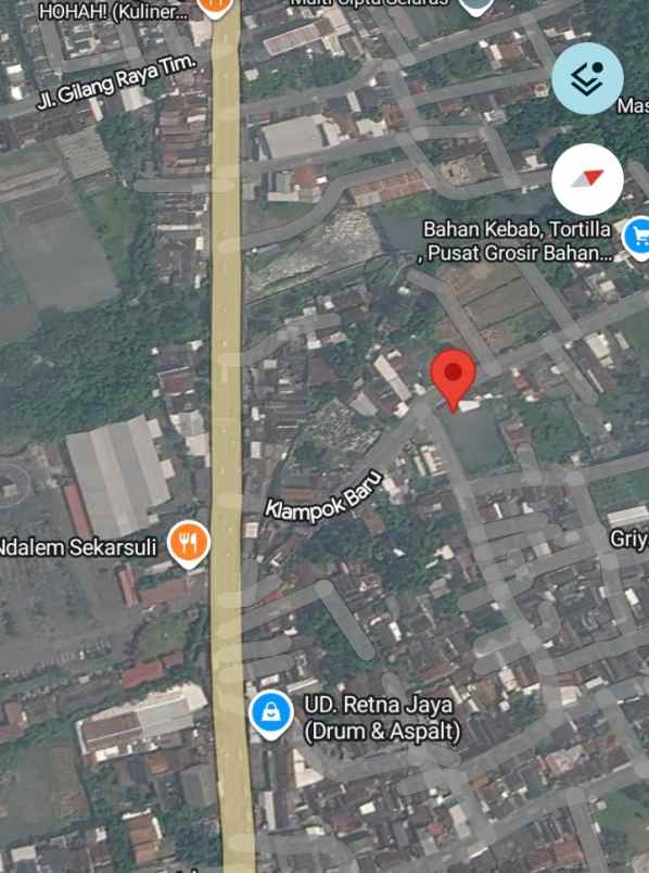 dijual tanah jl wonosari km 8 sekarsuli