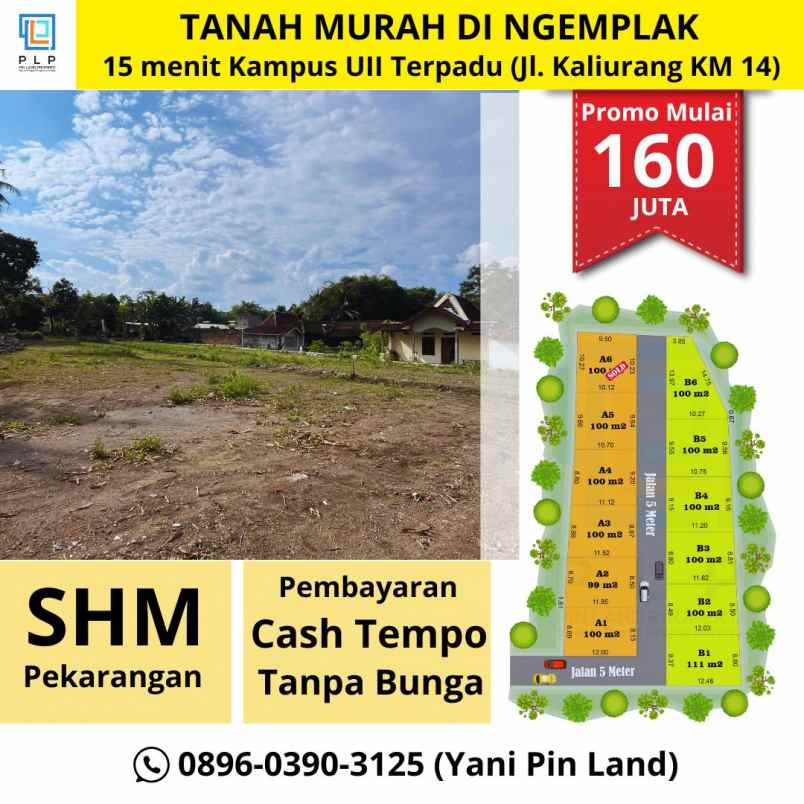 dijual tanah kalibulus bimomartani
