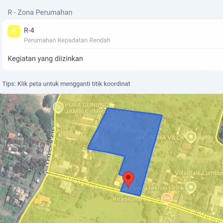 dijual tanah melang kaja goa gong