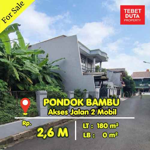 dijual tanah pondok bambu duren sawit