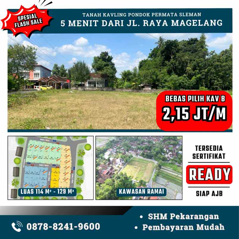 dijual tanah sanggrahan caturharjo sleman