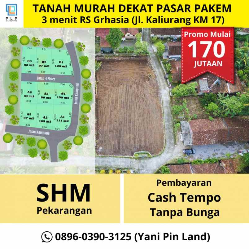 dijual tanah sempu pakembinangun pakem