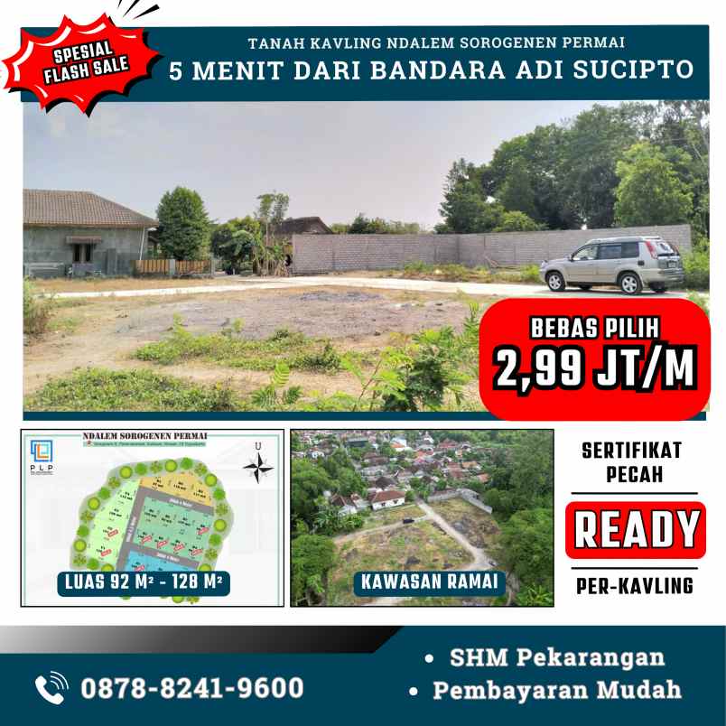 dijual tanah sorogenen purwomartani