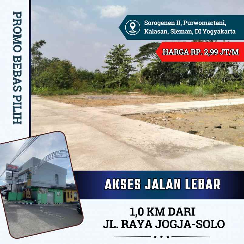 dijual tanah sorogenen purwomartani