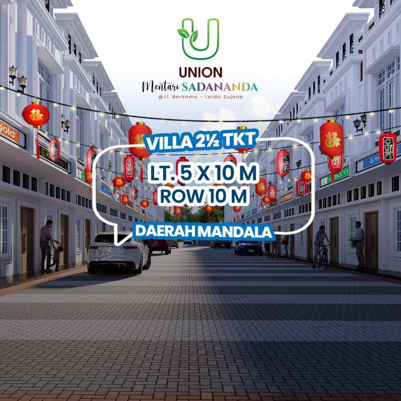 dijual villa di komplek union mentari jalan bersama