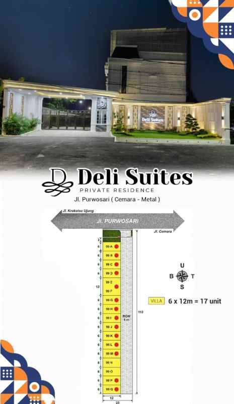 dijual villa jalan purwosari cemara