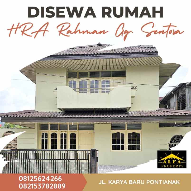 disewakan rumah jl h rais a rahman gg sentosa