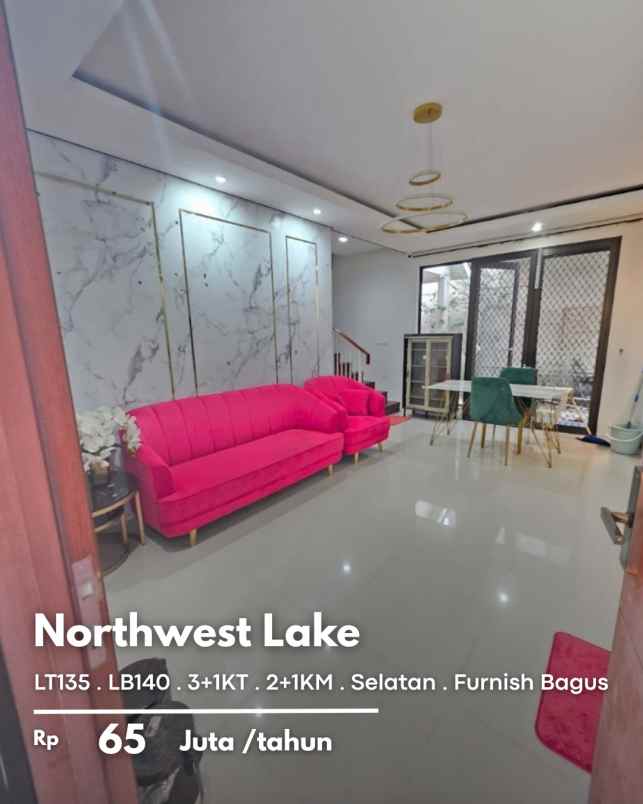 disewakan rumah northwest lake