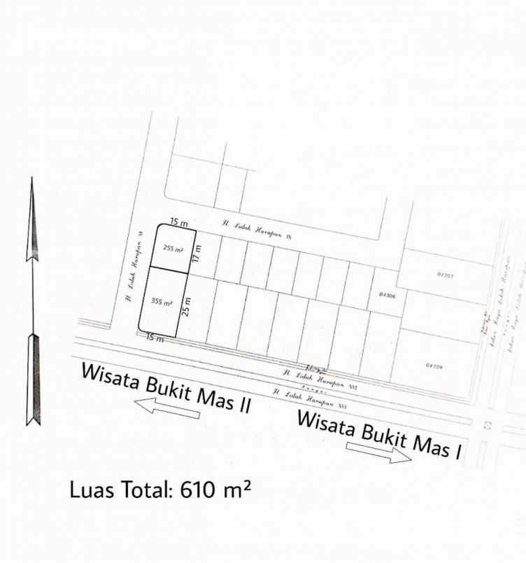disewakan tanah jalan raya lembah harapan