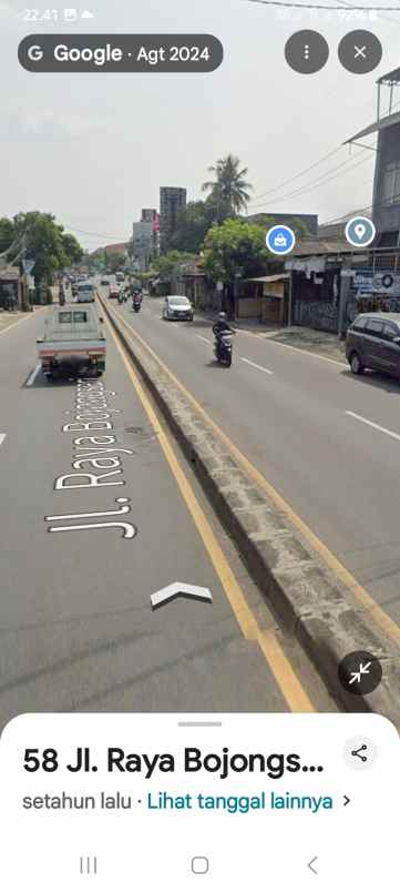 disewakan tanah jl nasional 12 bojongsari
