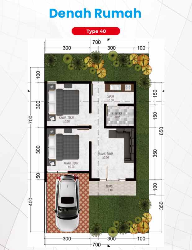 jual rumah komersil rumah type 40 84