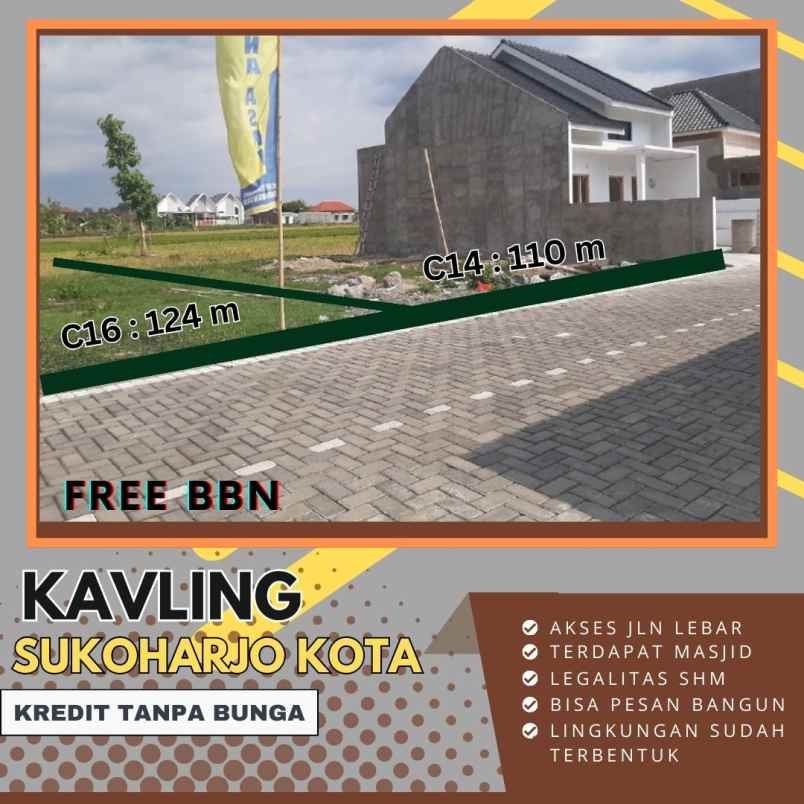 jual tanah kavling perumahan dijombor sukoharjo