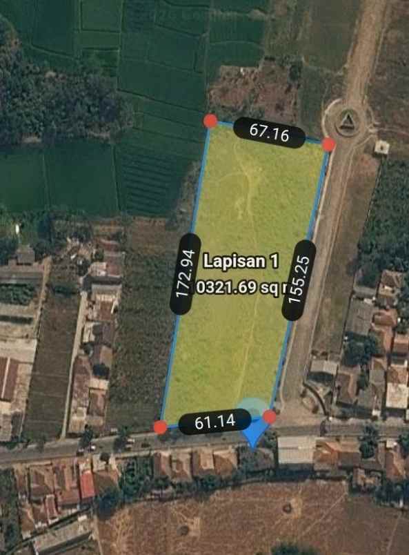 jual tanah nempel jln provinsi
