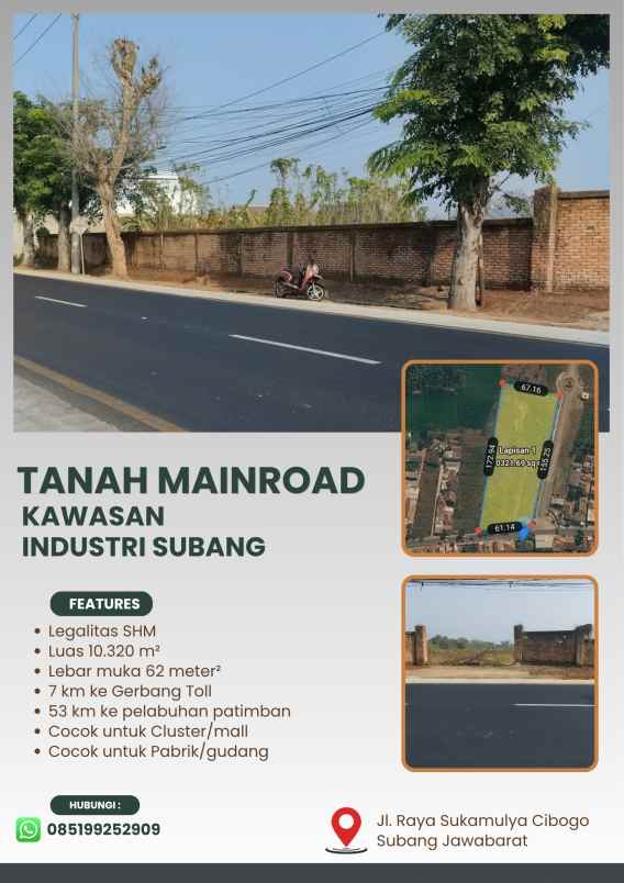 jual tanah nempel jln provinsi