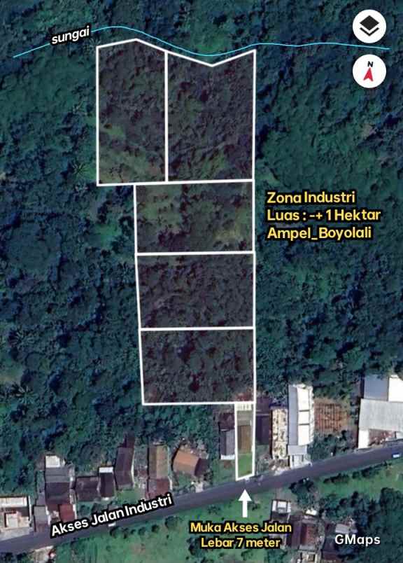 lahan industri 1 ha ampel boyolali 750rb m2