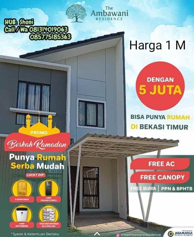 rumah 2 lantai bekasi timur