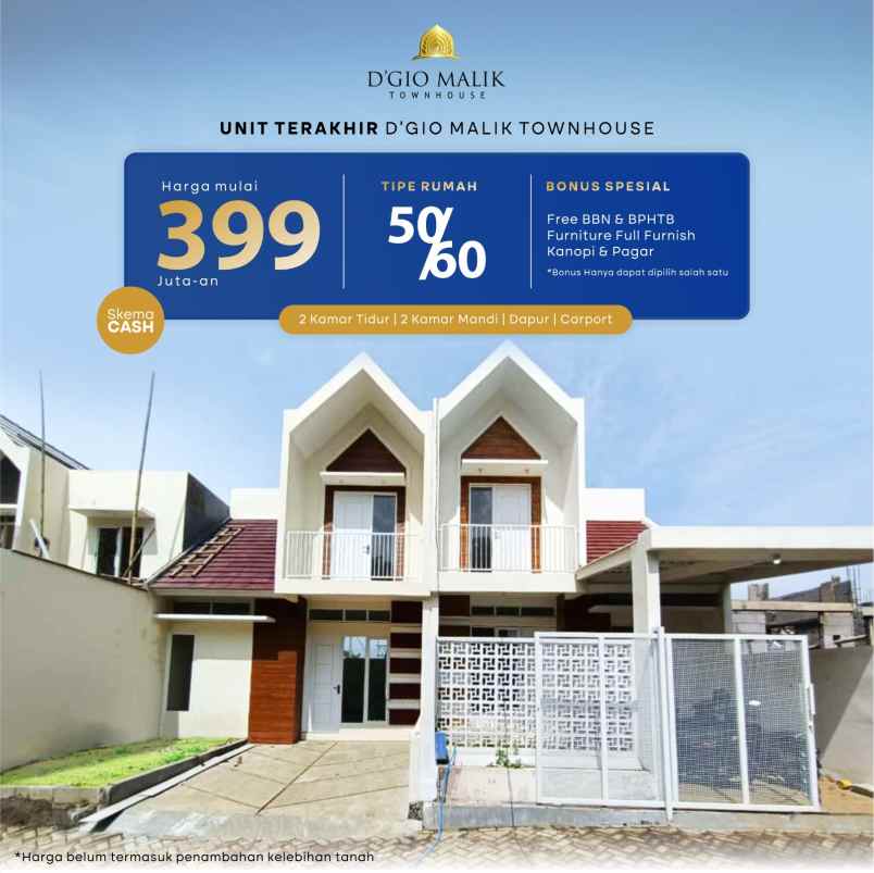 Rumah 2 Lantai Modern Dekat Pintu Tol Malang Kota