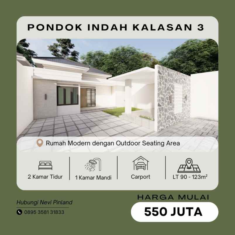 rumah baru minimalis dekat ringin purwomartani kalasan