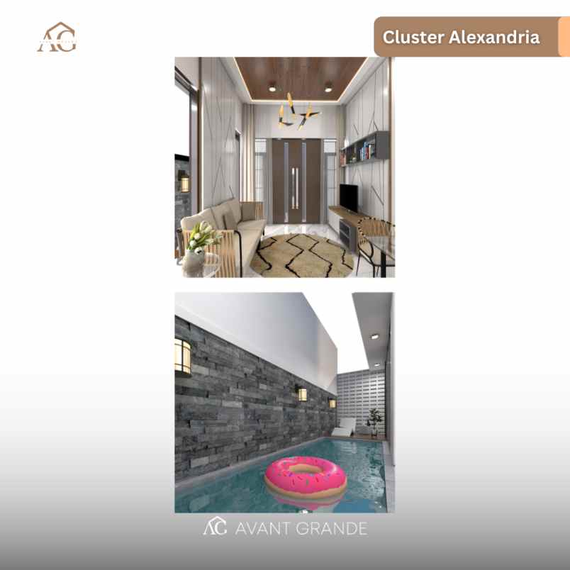 rumah di aurapark cluster alexandria